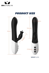 SMT2793 - Máy rung 2 đầu có lưỡi liếm và 23 tần số dài 224mm