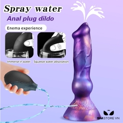 SMT2382 - Dương vật giả silicon mềm bắn tinh màu tím có 2 kích cỡ