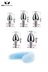 SMT042 - butt plug cosplay đuôi cáo với phích cắm mông hình xoắn ốc