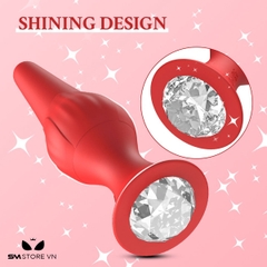 SMT1377 - Phích cắm hậu môn bằng silicon đính kim cương