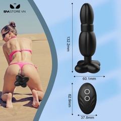 SMT1260 - Butt plug phích cắm hậu môn silicon có hoa dài 132mm