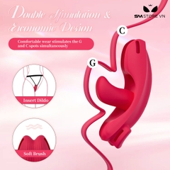 SMT2379 - Quần lót rung lưỡi liếm có 9 chế độ điều khiển qua APP dài 88mm