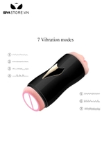 SMT1667 - Cốc thủ dâm 2 đầu miệng và âm đạo có đế dính tường