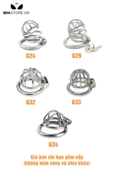 SMT10000 - Phụ kiện khóa dương vật với 16 kiểu lồng khóa inox