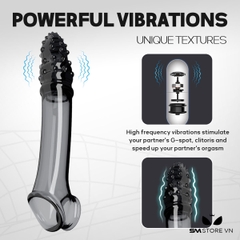 SMT1544 - Bao cao su rung silicon đầu có bi và quai đeo bìu