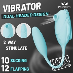 SMT1696 - Trứng rung silicon 2 đầu có 10 chế độ hút dài 31cm