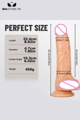 SMT1996 - Dương vật giả silicon mềm dẻo bắn tinh dài 18cm