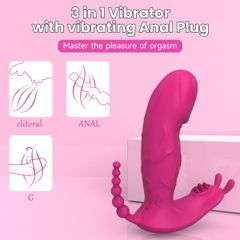 SMT2738 - Máy rung 2 đầu tai thỏ có lưỡi liếm có 9 tần số sạc điện