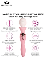 SMT1504 - Chày rung tình yêu đầu có gai silicon kích thích 3 điểm