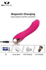 SMT1202 - Dương vật giả silicon dài 18.1cm có 20 tần số chống nước