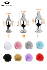 SMT053 - butt plug cosplay đuôi thỏ phích cắm đầu nhú có 3 kích cỡ
