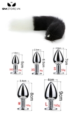 SMT042 - butt plug cosplay đuôi cáo với phích cắm mông hình thoi