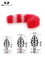 SMT048 - butt plug cosplay đuôi cáo 5 khúc phích cắm hậu môn xoắn ốc