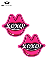 SMP171 - Miếng dán núm cho nữ ngụy trang hình chiếc môi mix chữ XOXO