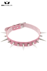 SMP196 - Vòng cổ choker đính đinh tán nhọn có nấc điều chỉnh dài 43cm