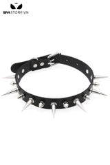 SMP196 - Vòng cổ choker đính đinh tán nhọn có nấc điều chỉnh dài 43cm