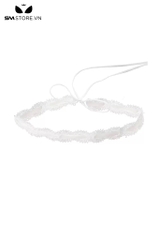 SMP204 - Choker vòng cổ nữ viền ren có dây buộc nơ dài 120cm