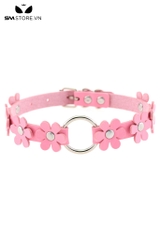 SMP206 -  Vòng cổ choker nữ thiết kế hình bông hoa 5 cánh bao quanh