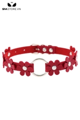 SMP206 -  Vòng cổ choker nữ thiết kế hình bông hoa 5 cánh bao quanh