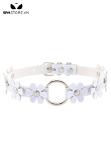 SMP206 -  Vòng cổ choker nữ thiết kế hình bông hoa 5 cánh bao quanh