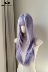 SMP274 - Tóc giả nữ dài ngang hông với màu tím bạch kim