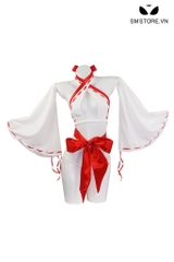 SMS084 - Set đồ cosplay bikini 2 mảnh áo cổ yếm & quần lót lọt khe