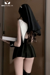 SMS885 - Váy ngủ cosplay sơ siêu ngắn hở lưng gợi cảm sexy
