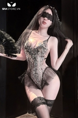 SMS932 - Trang phục cosplay cô dâu gợi cảm xuyên thấu hở lưng