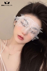 SMT013 - mặt nạ tình yêu sexy với thiết kế ren hoa kèm tua rua
