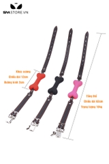 SMT024 - bit gag thiết kế hình xương và dây đeo màu đen