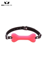 SMT024 - bit gag thiết kế hình xương và dây đeo màu đen