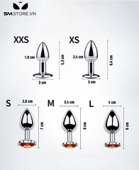 SMT087 - butt plug hình trái tim đủ 5 size phích cắm hình thoi