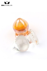 SMT092 - butt plug thủy tinh màu vàng trắng cực đẹp dài 8,8 cm