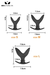 SMT132 - Anal plug silicon 2 cánh giúp nở hậu môn 3 size
