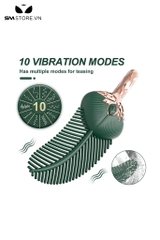 SMT1465 - Máy rung xanh ngụy trang lông vũ có 10 chế độ dài 18.8cm