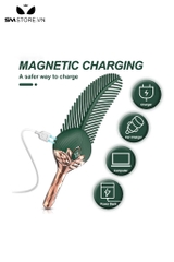 SMT1465 - Máy rung xanh ngụy trang lông vũ có 10 chế độ dài 18.8cm