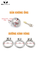 SMT168 - Khóa dương vật inox kèm ống dẫn, 9 phiên bản tùy chọn