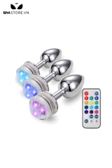 SMT201 - butt plug gắn đèn điều khiển từ xa phích cắm hình thoi 7cm