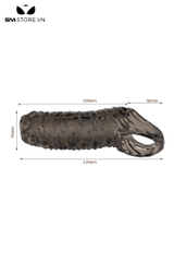 SMT3238 - Bao cao su đôn hở đầu silicon có quai đeo và vân sóng nước