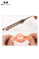 SMT3238 - Bao cao su đôn hở đầu silicon có quai đeo và vân sóng nước