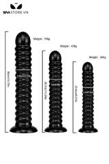 SMT3243 - Dương vật giả gắn tường có vân ngang silicon mềm dẻo
