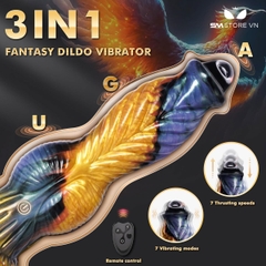 SMT2966 - Dương vật giả monster rung thụt có đế dính tường dài 26cm