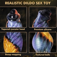 SMT2966 - Dương vật giả monster rung thụt có đế dính tường dài 26cm