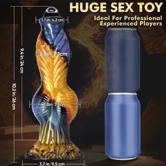 SMT2966 - Dương vật giả monster rung thụt có đế dính tường dài 26cm