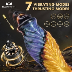 SMT2966 - Dương vật giả monster rung thụt có đế dính tường dài 26cm