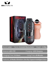 SMT2972 - Cốc thủ dâm tự động Leten rung thụt điều khiển qua APP