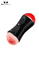 SMT2973 - Cốc thủ dâm 2 đầu silicon co giãn miệng và âm đạo dài 18cm