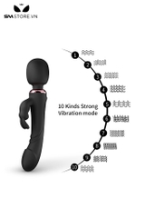 SMT2977 - Chày rung tình yêu nhánh tai thỏ có 10 chế độ và sạc điện