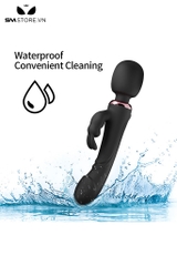 SMT2977 - Chày rung tình yêu nhánh tai thỏ có 10 chế độ và sạc điện