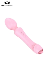 SMT2978 - Chày rung tình yêu 2 đầu có lưỡi liếm dài 20cm sạc điện